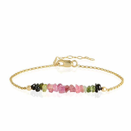 Raw Watermelon Tourmaline Bracelet • TERRA