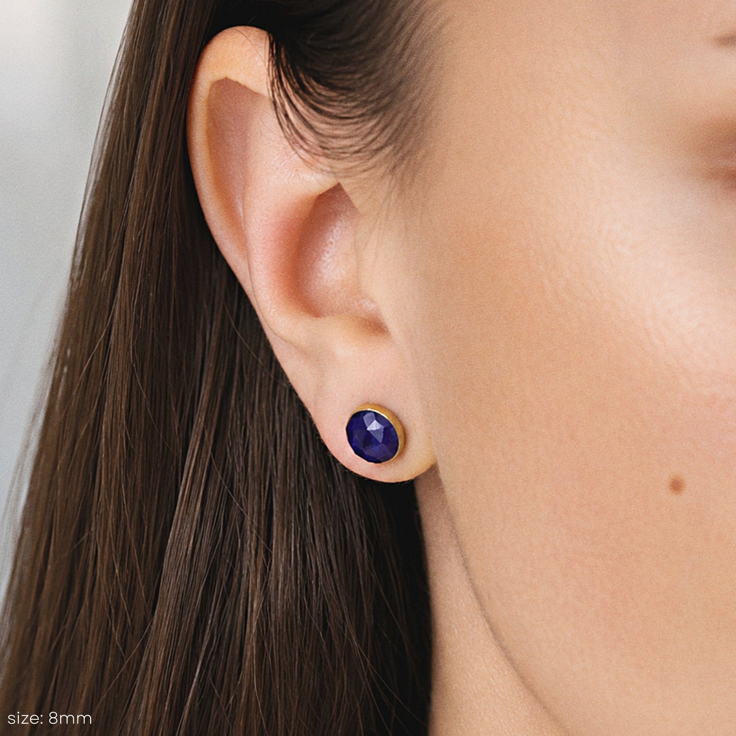 Blue Sapphire Stud Earrings