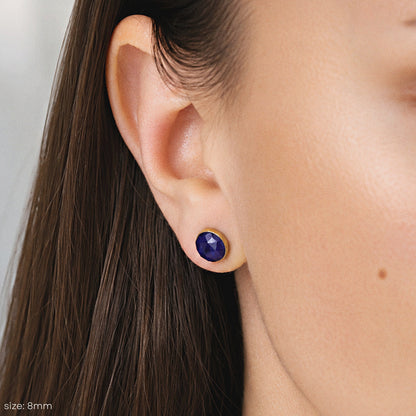 Blue Sapphire Stud Earrings