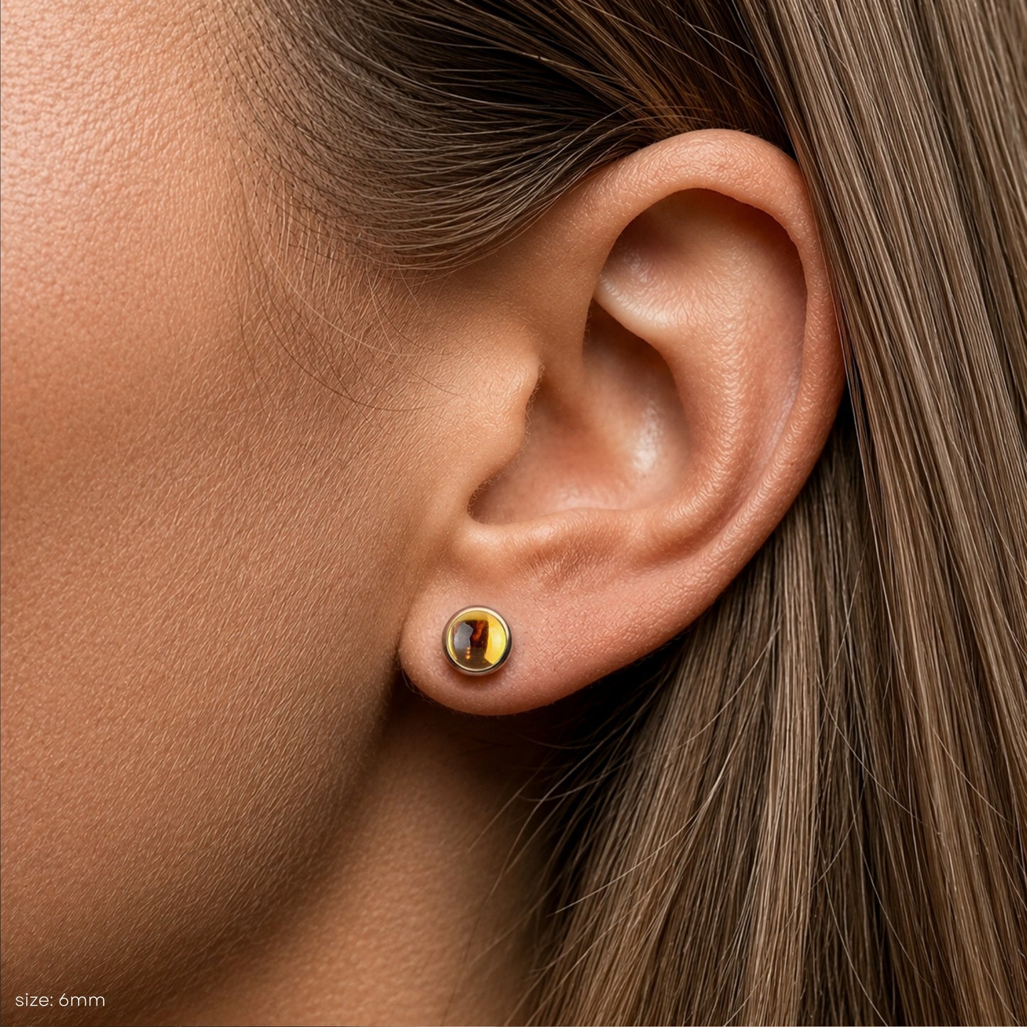 Citrine Stud Earrings