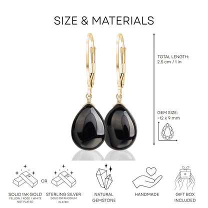 Black Spinel Earrings