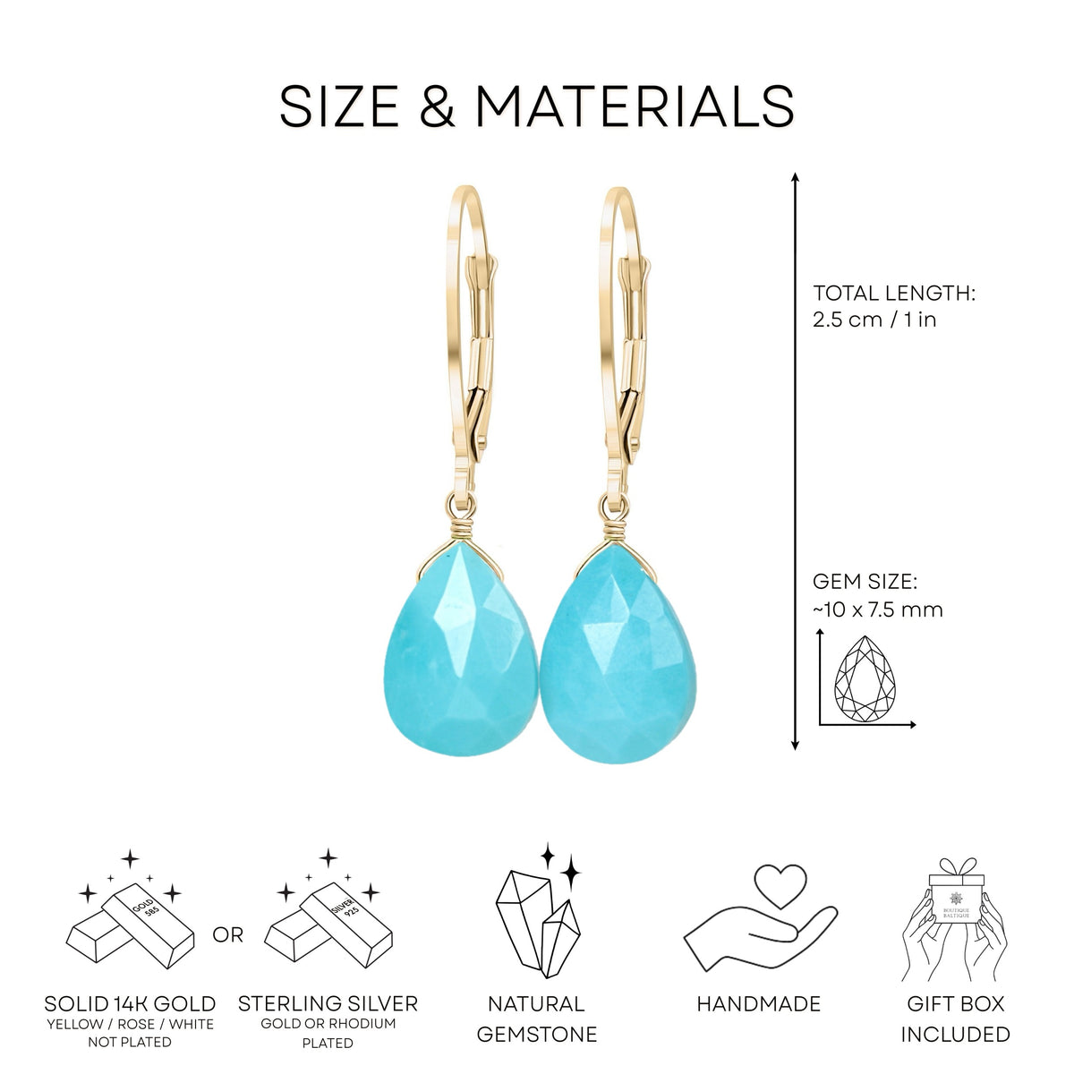 Arizona Turquoise Earrings · December Birthstone