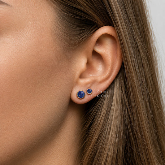 Lapis Lazuli Stud Earrings