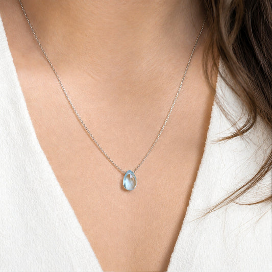 Sky Blue Topaz necklace