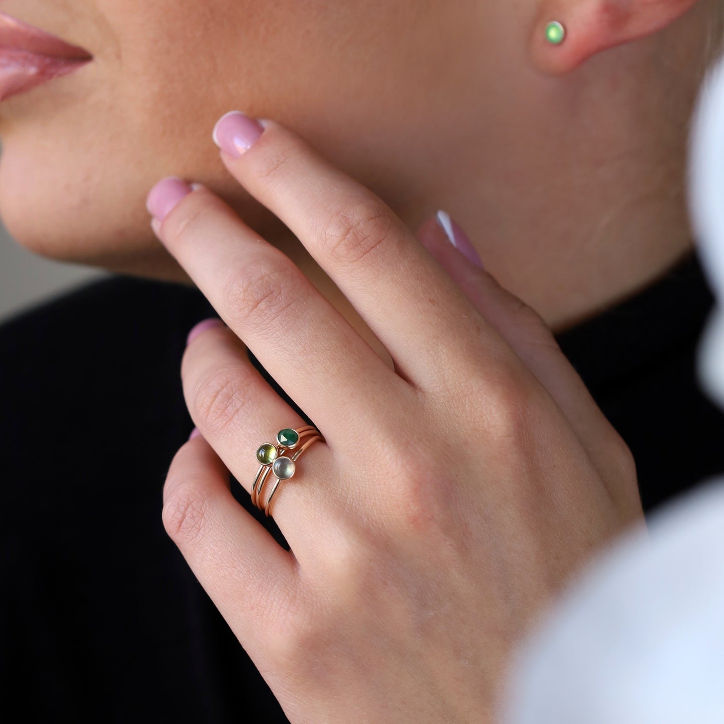 Mini Chrysoprase Ring • SPHERA