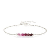 Ombre Ruby Bracelet with initials in Silver - Boutique Baltique 