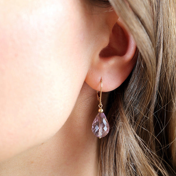 Pink Amethyst Earrings