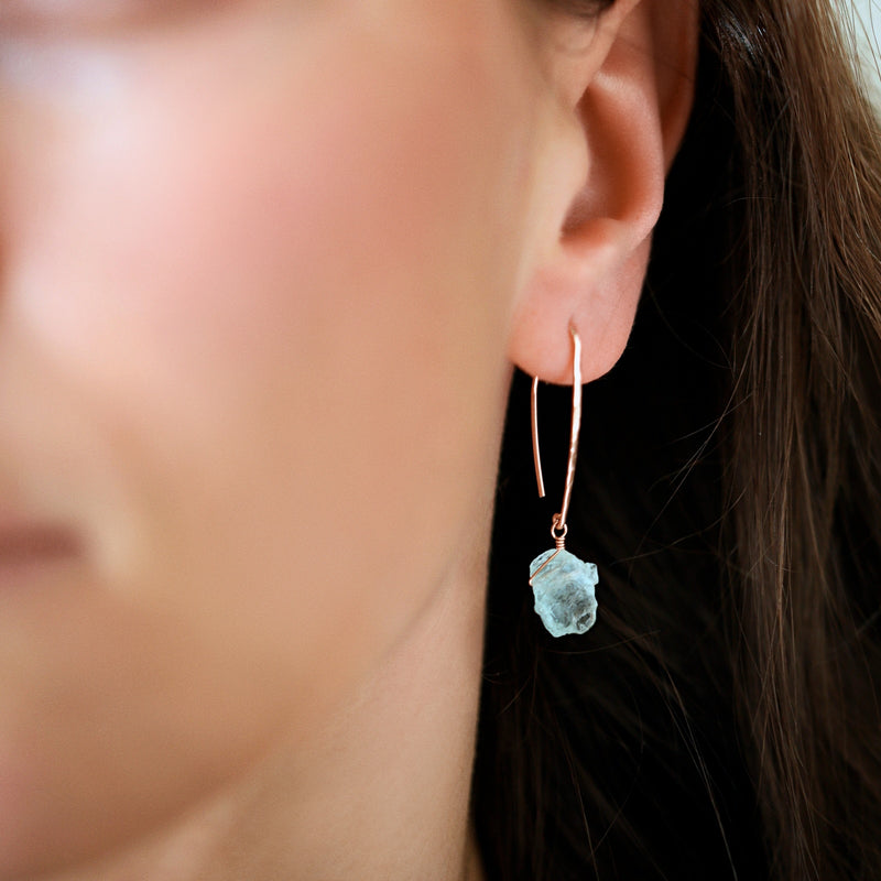 hannah blount seawater aquamarine vanity earrings | salt hill | fargo |  unique modern, vintage engagement rings, jewelry