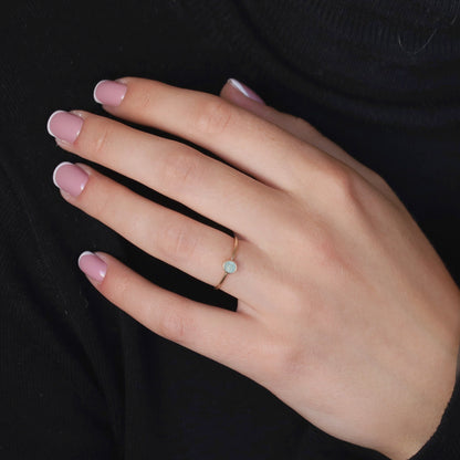 Mini Blue Aquamarine Ring • SPHERA