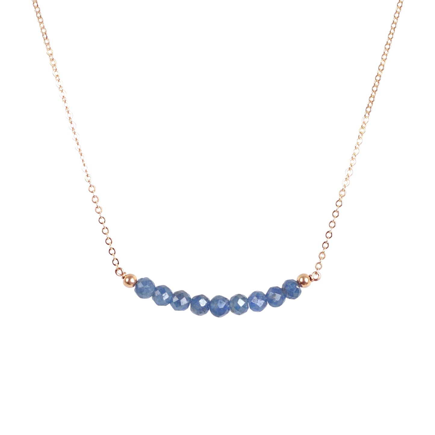 Blue Sapphire Bar Necklace