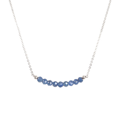 Blue Sapphire Bar Necklace