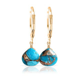 Mojave Turquoise Earrings in 14k Gold