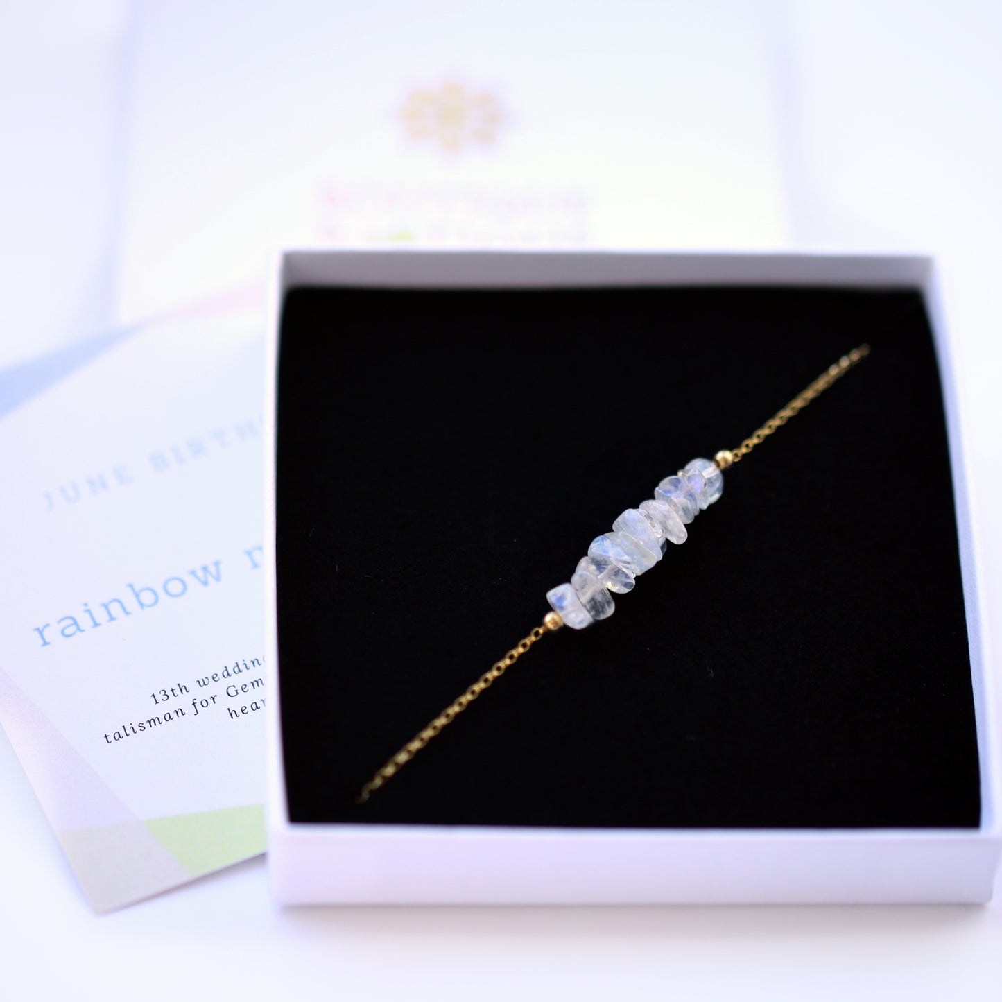 Raw Rainbow Moonstone Bracelet • TERRA