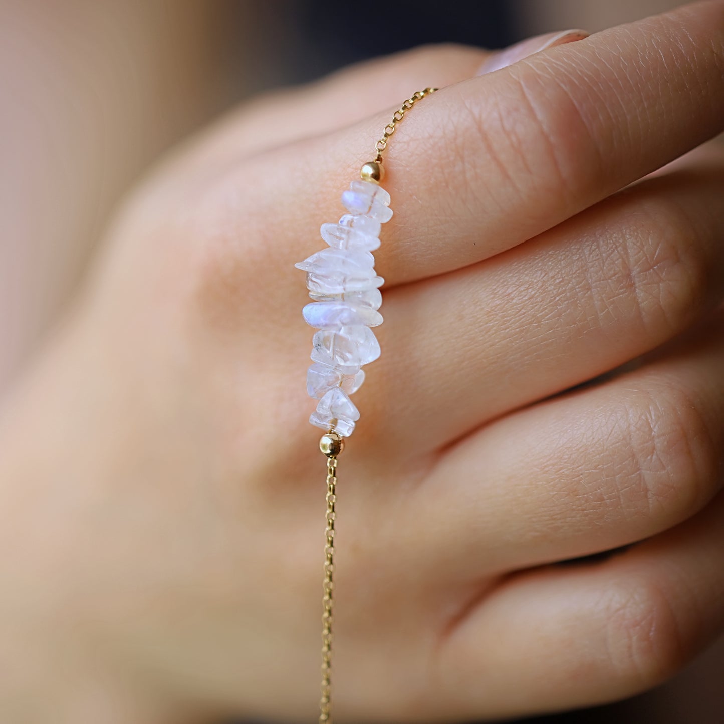 Raw Rainbow Moonstone Bracelet • TERRA