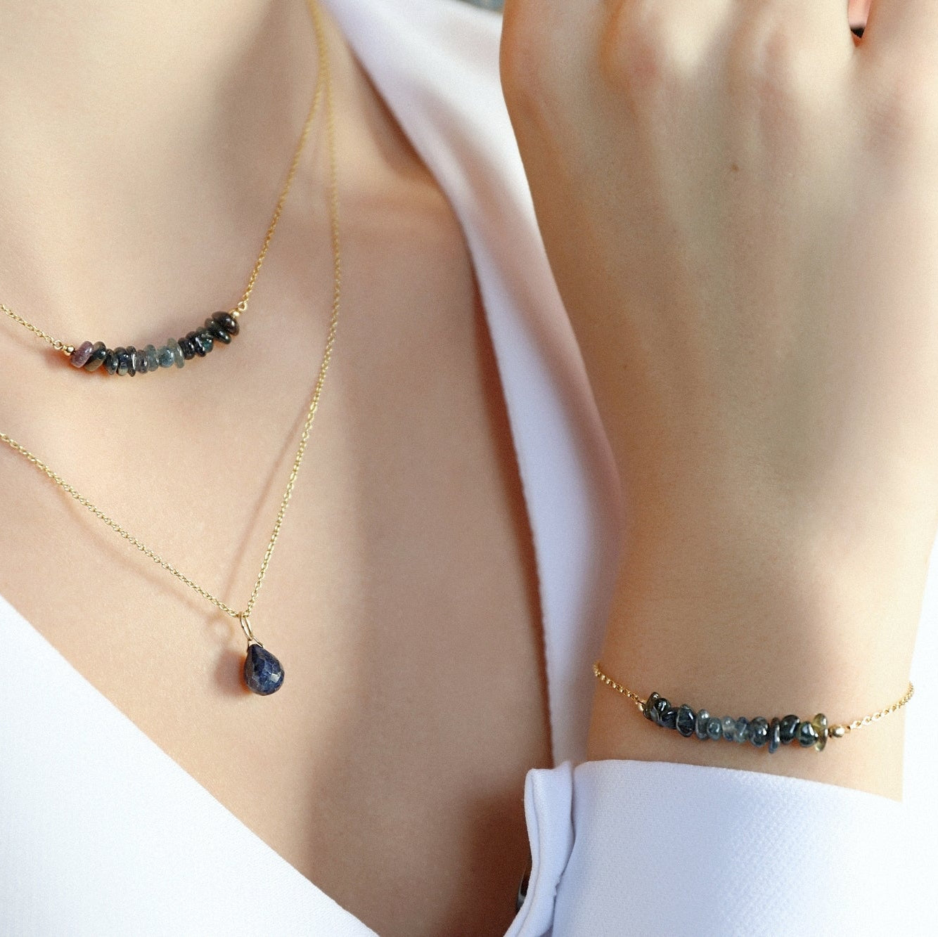 Raw Blue Sapphire Birthstone Jewlery - Jewlery by Boutique Baltique