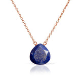 14k Rose Gold Lapis Lazuli Necklace