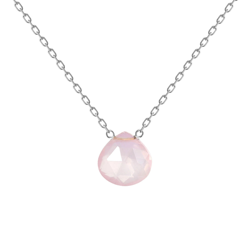 Buy Pink Embellished Rose Quartz Necklace by Posh by Rathore Online at Aza  Fashions.