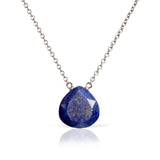 14k White Gold Lapis Lazuli Necklace