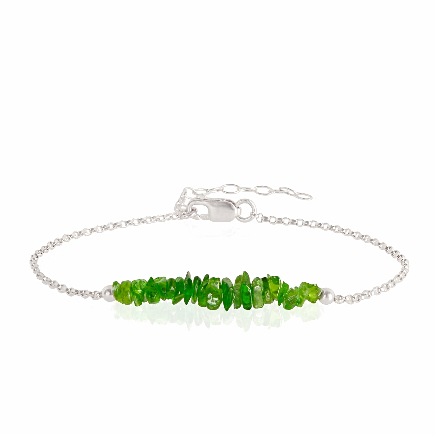 Raw Chrome Diopside Bracelet in sterling silver - Jewlery by Boutique Baltique