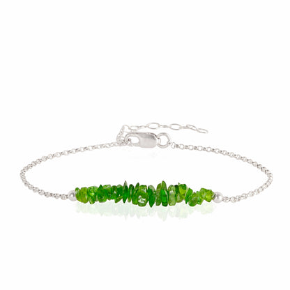 Raw Chrome Diopside Bracelet in sterling silver - Jewlery by Boutique Baltique
