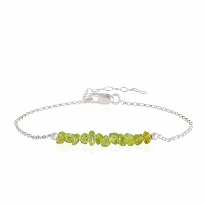 Raw Peridot Bracelet in sterling silver - Jewlery by Boutique Baltique