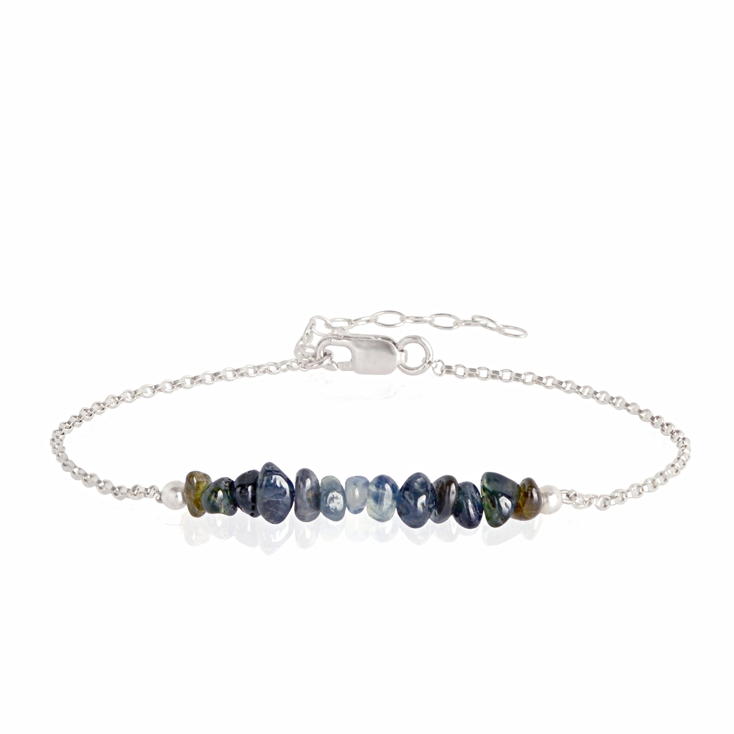 Raw Blue Sapphire Bracelet in sterling silver - Jewlery by Boutique Baltique