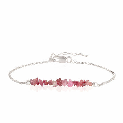 Raw Pink Tourmaline Bracelet in sterling silver - Jewlery by Boutique Baltique