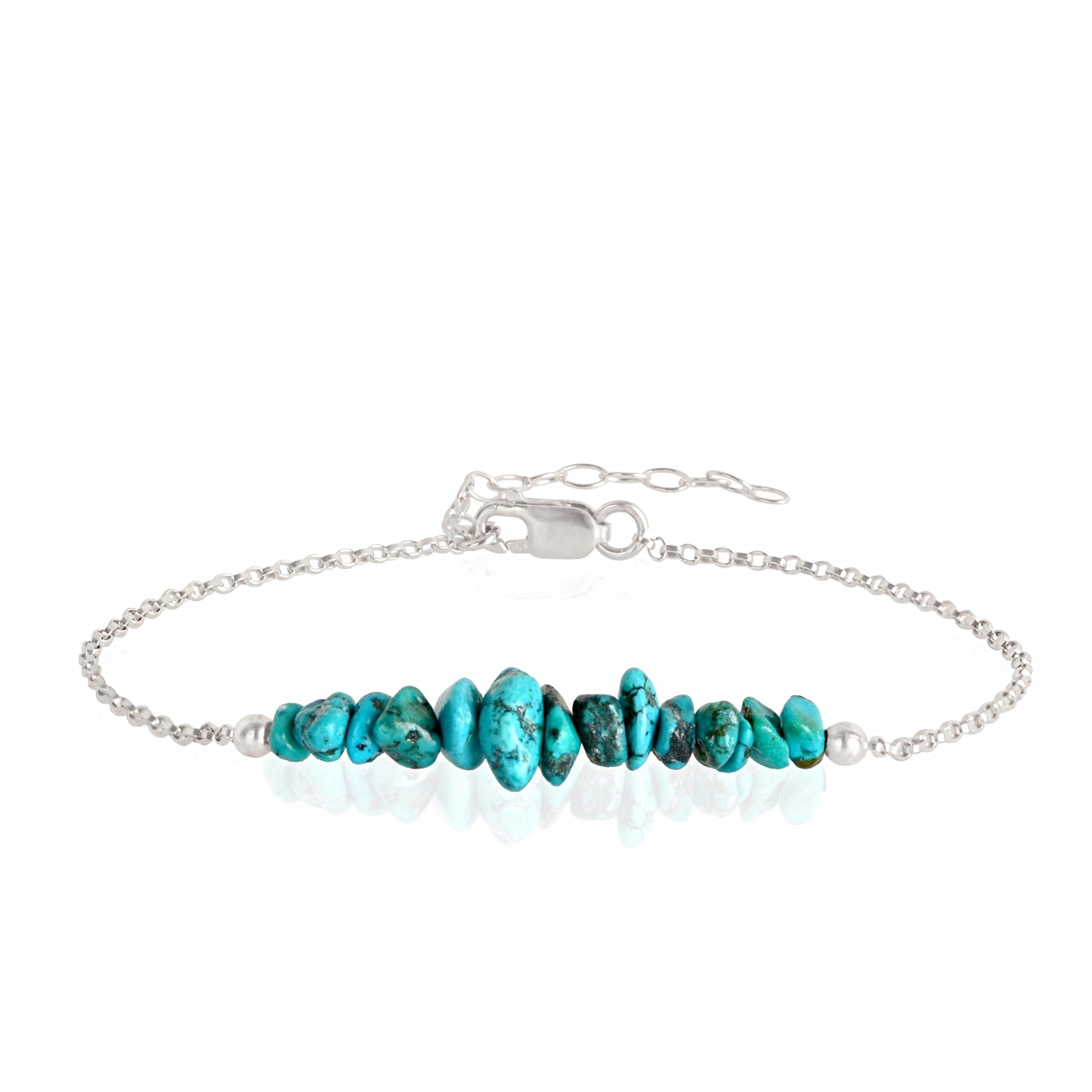 Raw Turquoise Bracelet in sterling silver - Jewlery by Boutique Baltique