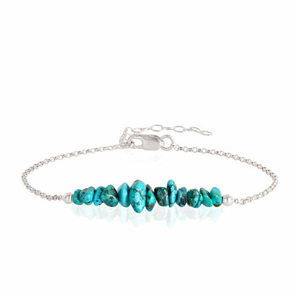 Raw Turquoise Bracelet in sterling silver - Jewlery by Boutique Baltique