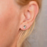 Labradorite Stud Earrings, Rose Cut - Boutique Baltique