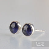 Iolite Stud Earrings - Water Sapphire - Boutique Baltique