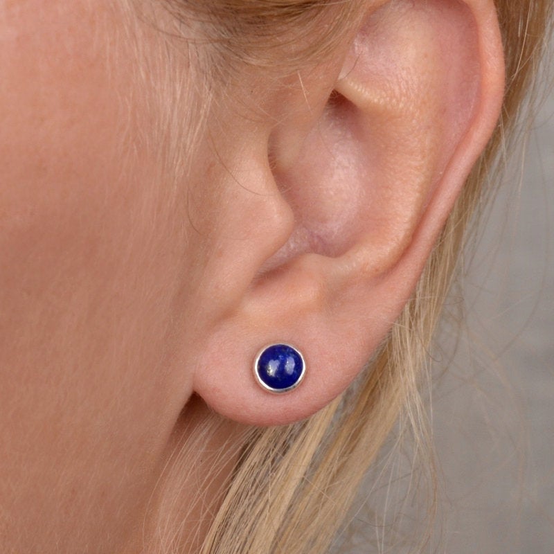 Lapis Lazuli Stud Earrings - Boutique Baltique