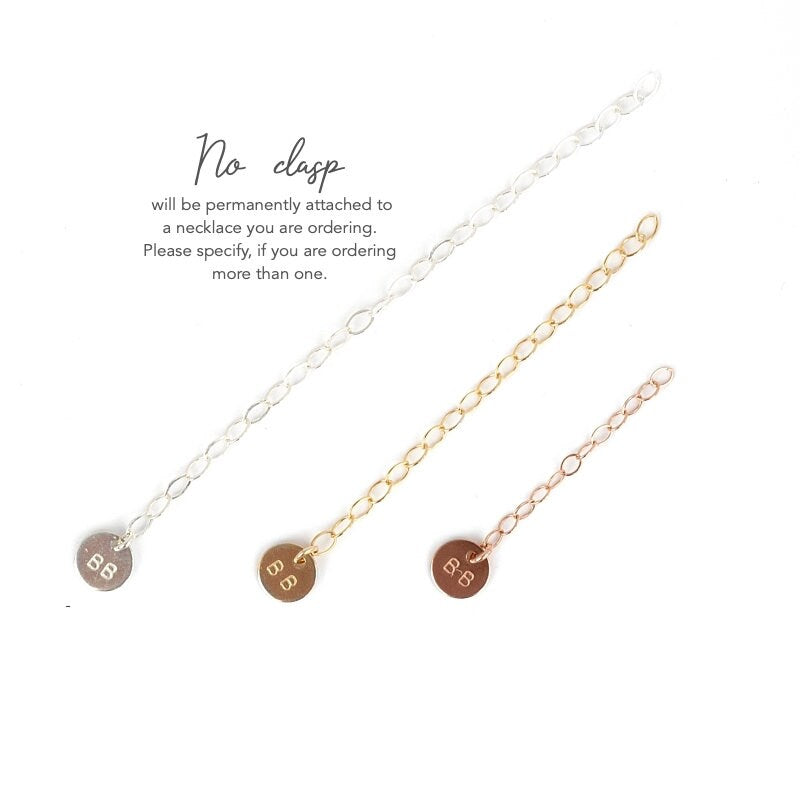add Chain Extender to your necklace, adjustable in 14k Gold Filled, Rose Gold or Sterling Silver