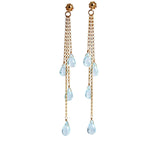 Cascade Gemstone Statement Earrings, Dangle Earrings in 14k Gold Filled, Rose Gold or Sterling Silver, Gift For Women