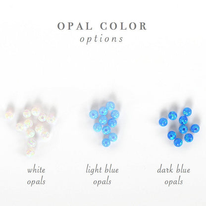 White or Blue Opal Bracelet in 14k Gold Filled, Rose Gold or Sterling Silver, Jewelry Gift for Women - October Birthstone