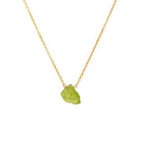 Raw Peridot Necklace in Gold with Meaning - Boutique Baltique