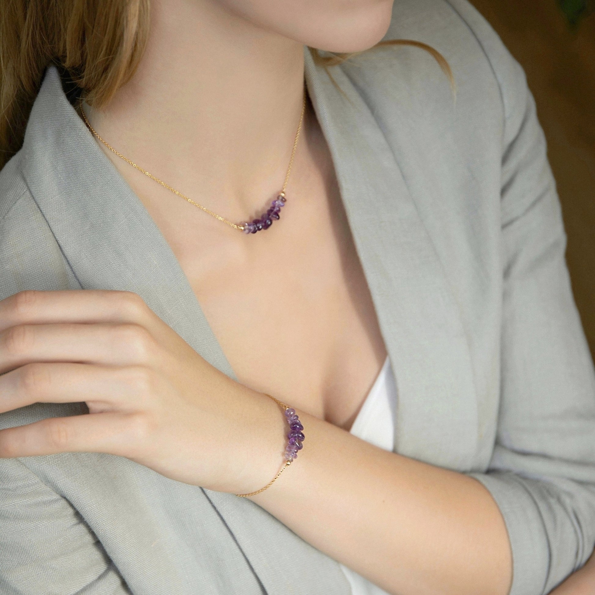 Raw Amethyst Birthstone Jewlery - Jewlery by Boutique Baltique