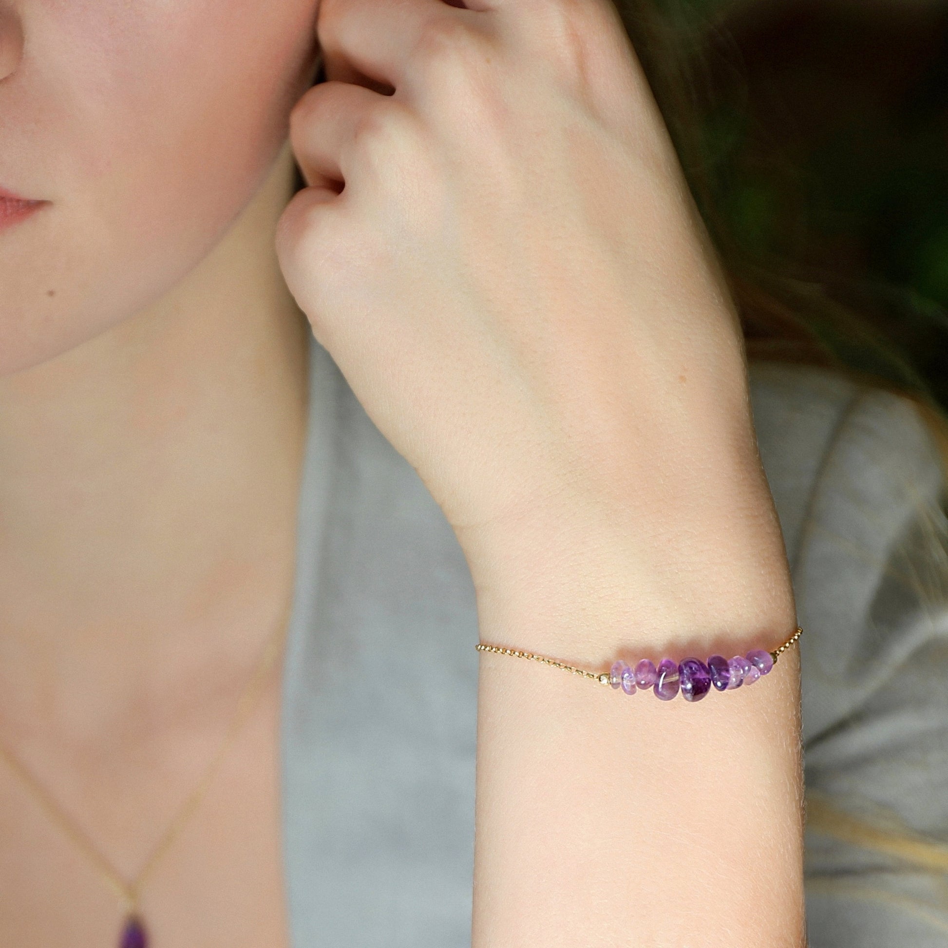 Raw Amethyst Bracelet - Jewlery by Boutique Baltique