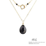 Black Spinel Pendant Necklace - Boutique Baltique