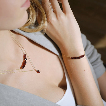 Raw Garnet Birthstone Jewlery - Handmade by Boutique Baltique