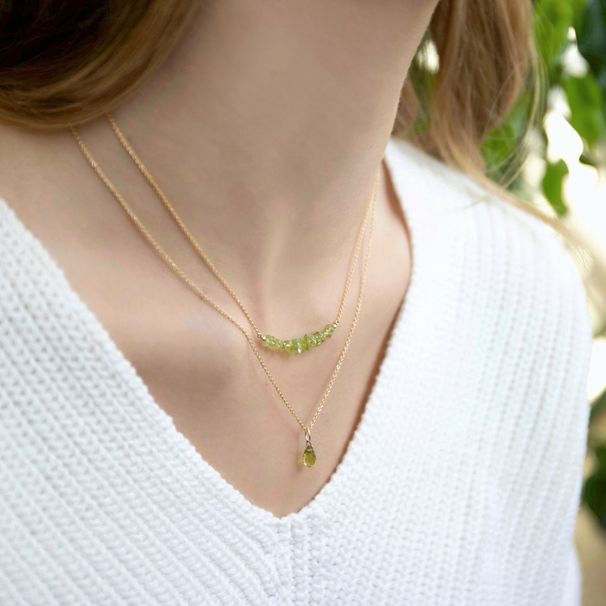 Raw Peridot Jewlery - Handmade by Boutique Baltique