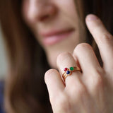 Rainbow Moonstone Ring