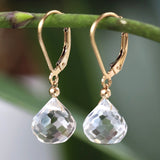 Rock Crystal Earrings in Gold - Boutique Baltique