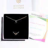Green Tourmaline Necklace in Gold - Boutique Baltique