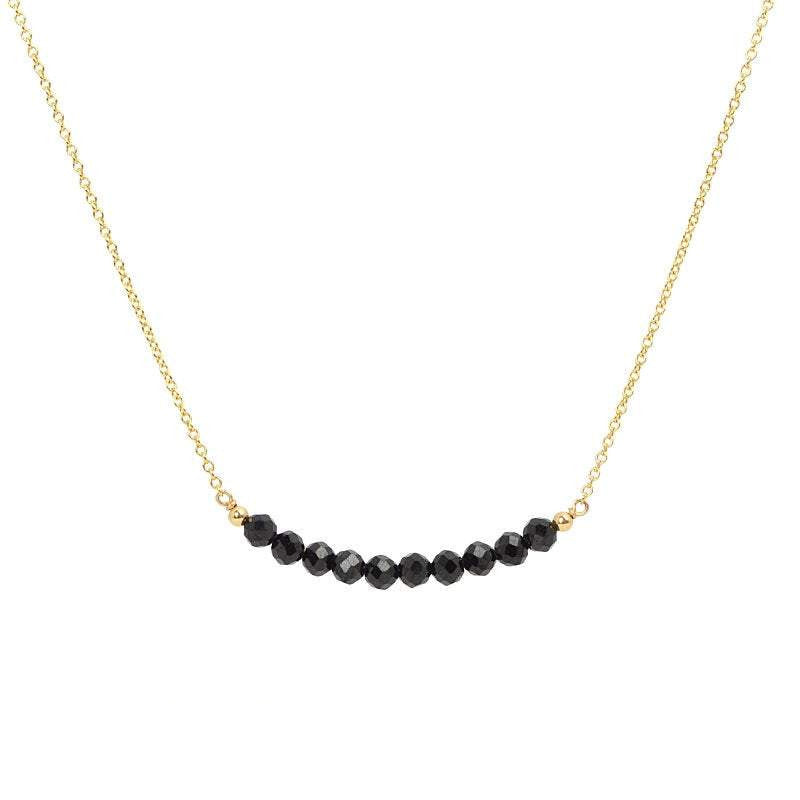 Black Tourmaline Bar Necklace - Boutique Baltique