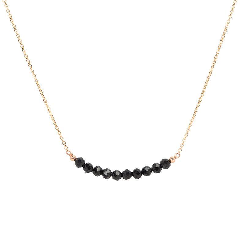 Black Tourmaline Bar Necklace - Boutique Baltique