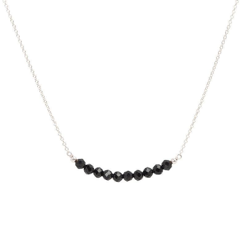 Black Tourmaline Bar Necklace - Boutique Baltique