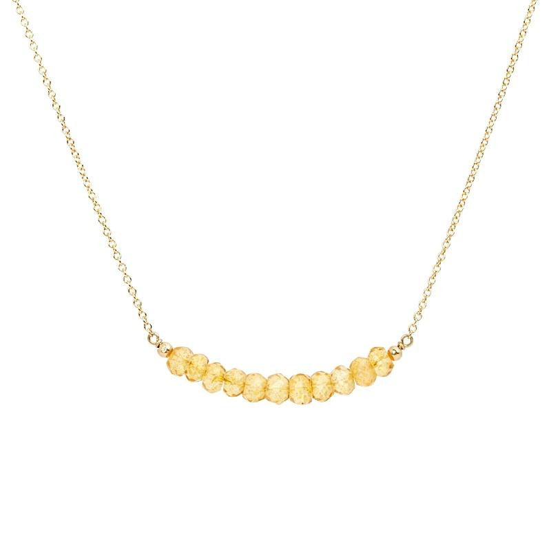 Citrine Bar Necklace - Boutique Baltique