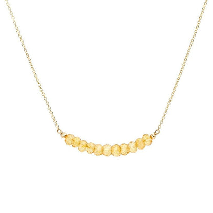 Citrine Bar Necklace - Boutique Baltique