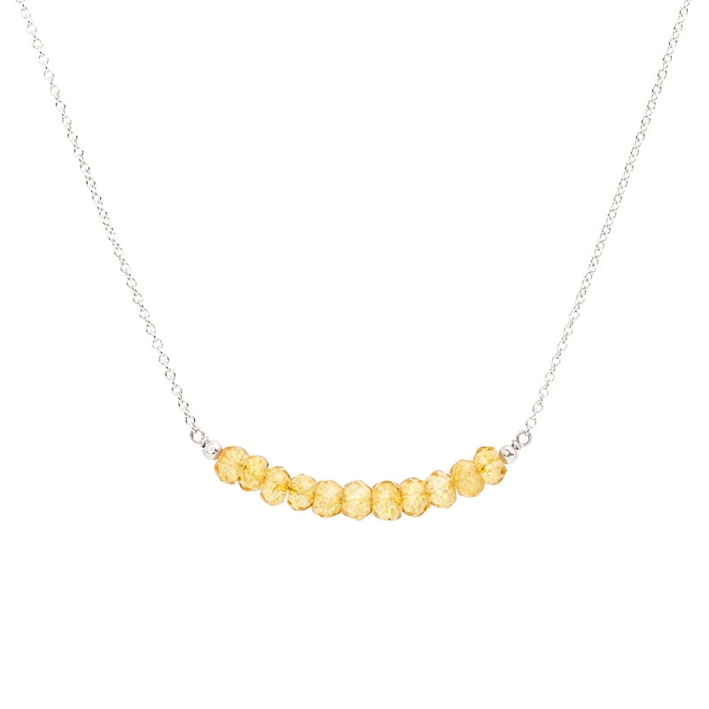 Citrine Bar Necklace - Boutique Baltique